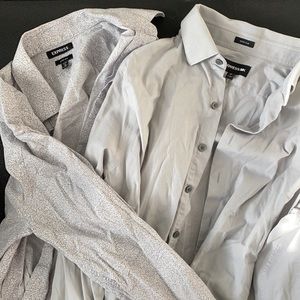 Lot of 6 men’s express long sleeve dress shirts